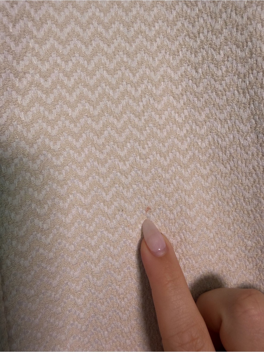 MM.LaFleur Cream Textured Chevron A-Line Skirt Size 12 Office Business Casual - Picture 4 of 12